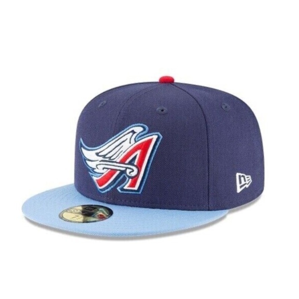 Anaheim Angels New Era MLB 59FIFTY Fitted Cooperstown Edition Cap Hat Size 7 1/8